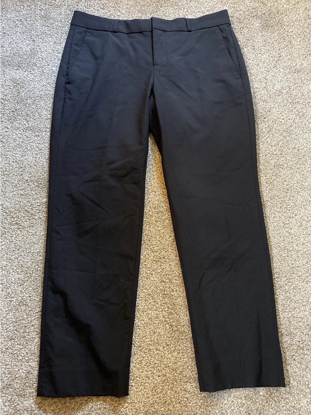 Banana Republic Women’s Avery Wool Black Lined Cropped Straight Pants 4P NWOT